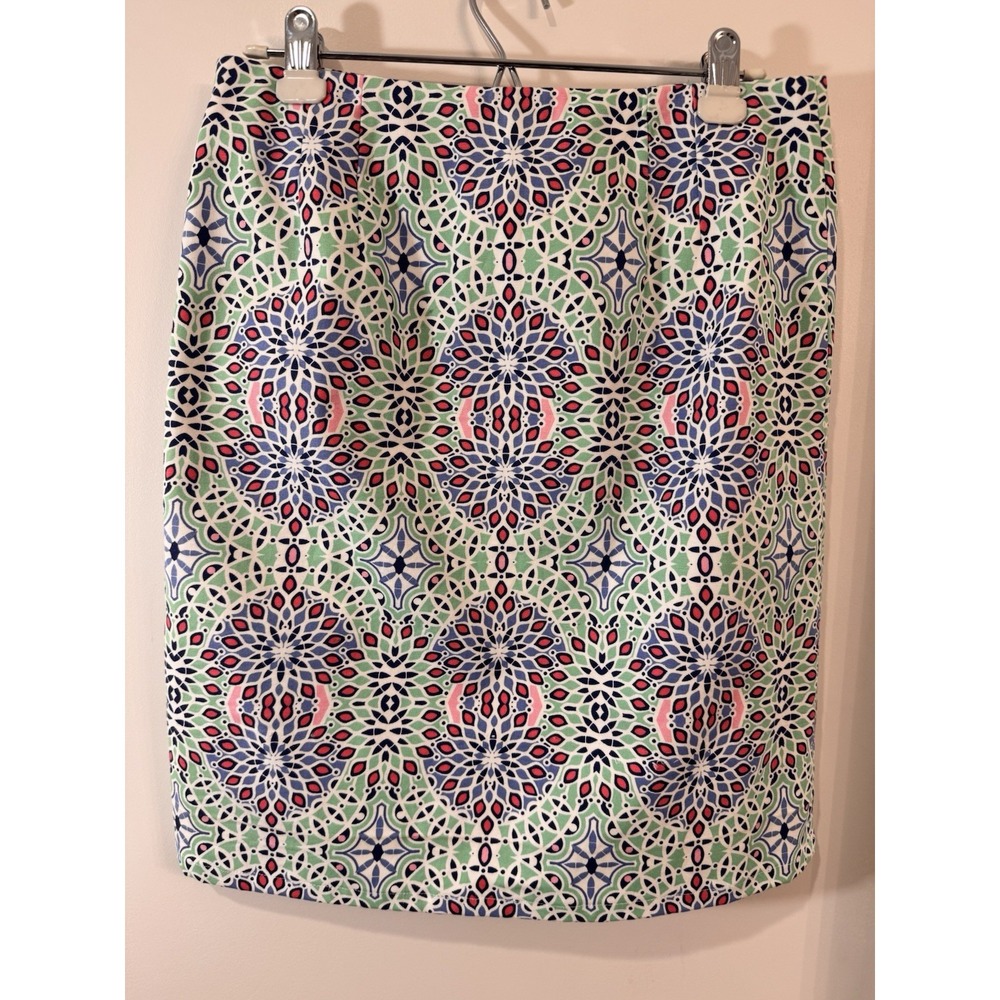 Talbots Skirt Women's Size 4 Multicolor Knee‎ Length  Lined Side Zip - Picture 2 of 6